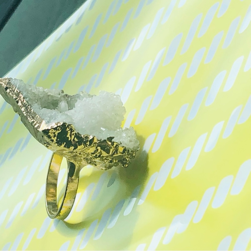 🌟GEODE ROSE GOLD RING🌟3 for $30 - Picture 7 of 10